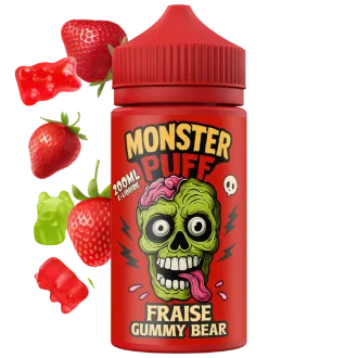 E-liquide Fraise Gummy Bear 200ml – Monster Puff