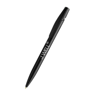 Stylo J WELL à bille rétractable noir – pointe ronde et encre noire | J WELL