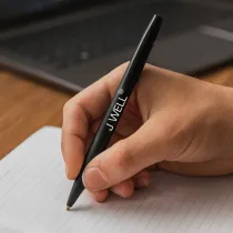 Stylo J WELL à bille rétractable noir – pointe ronde et encre noire | J WELL