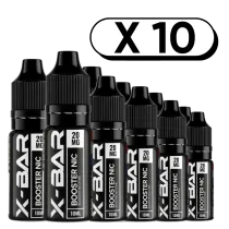 Pack X10 Booster de nicotine 10ml en 20mg/ml - X-Bar