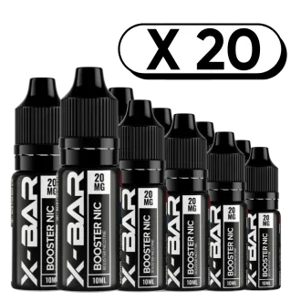 Pack X20 Booster de nicotine 10ml en 20mg/ml - X-Bar