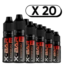 Pack X20 Booster sel de nicotine 10ml en 20mg/ml - X-Bar