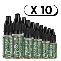 Pack X10 Booster de nicotine 100% Végétal 10ml en 20mg/ml - Curieux
