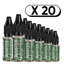 Pack X20 Booster de nicotine 100% Végétal 10ml en 20mg/ml - Curieux