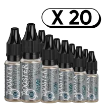 Pack X20 Booster sel de nicotine 100% Végétal 10ml en 20mg/ml - Curieux
