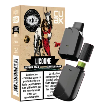Pod recharge 11ml Licorne Saveur Max – Curieux – CUB-X