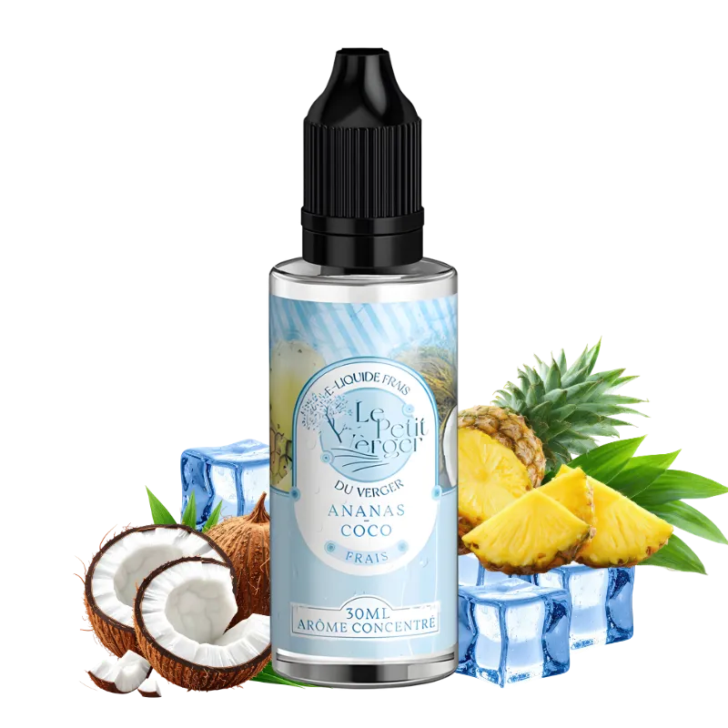 Arôme concentré 30ml Ananas Coco Frais - Le Petit Verger