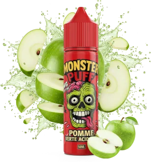 E-liquide Pomme Verte Acidulée 50ml – Monster Puff