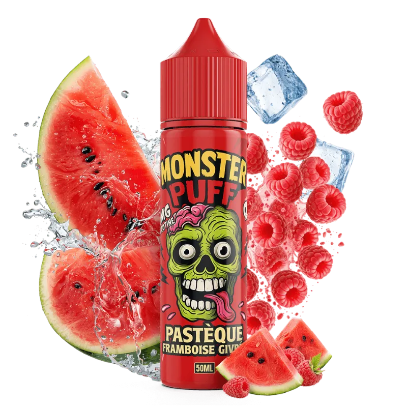 E-liquide Pastèque Framboise Givrée 50ml – Monster Puff