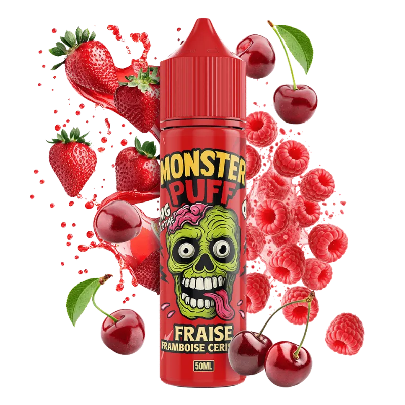 E-liquide Fraise Framboise Cerise Ice 50ml – Monster Puff