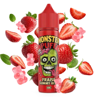 E-liquide Fraise Gummy Bear 50ml – Monster Puff