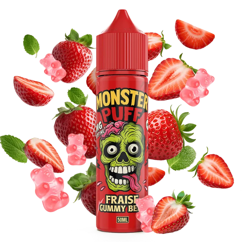 E-liquide Fraise Gummy Bear 50ml – Monster Puff