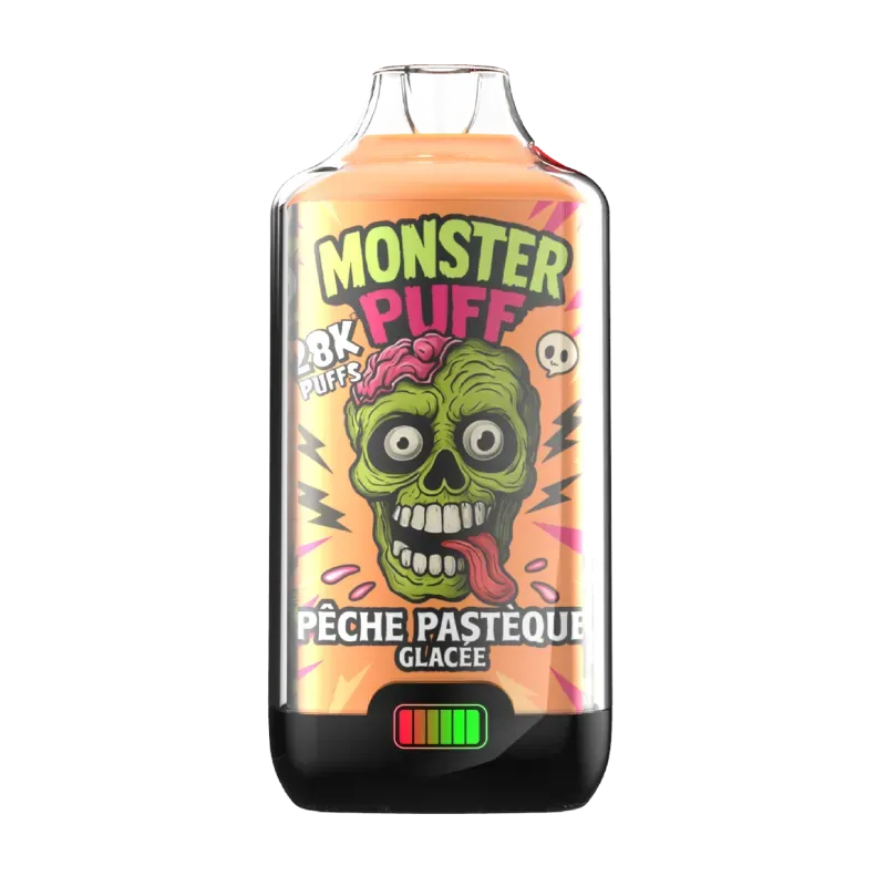 Monster Puff 28K – Pêche Pastèque Glacée  –  Rechargeable I J WELL