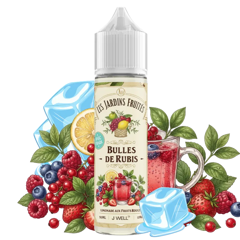 E-Liquide 50ml Bulles de Rubis  - J WELL