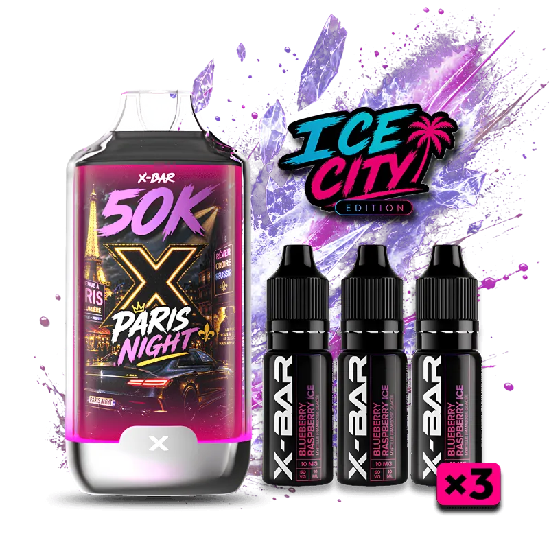 Puff Ice City 50K – Paris Night – Rechargeable I X-Bar