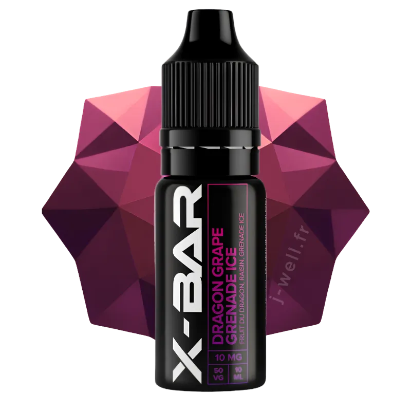 E-liquide 10ml Dragon Grape Grenade Ice - X-Bar