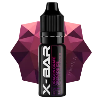 E-liquide 10ml Dragon Grape Grenade Ice - X-Bar