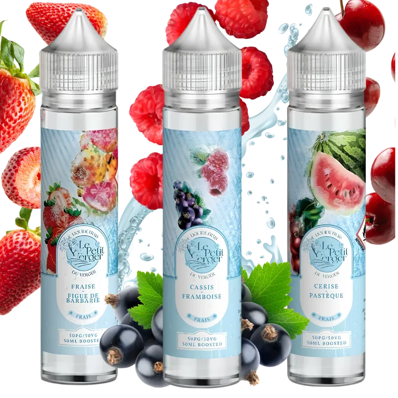 Pack de 3 e-liquides 50ml Fruits Rouges Frais - Le Petit Verger