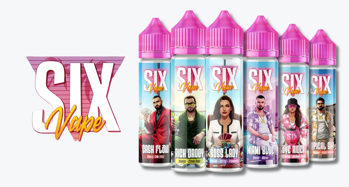gamme eliquides 50ml Six Vape de Levest