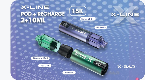 X-Line batterie intégrée 1200mAh rechargeable