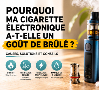 Pourquoi ma cigarette électronique a-t-elle un goût de brûlé ?